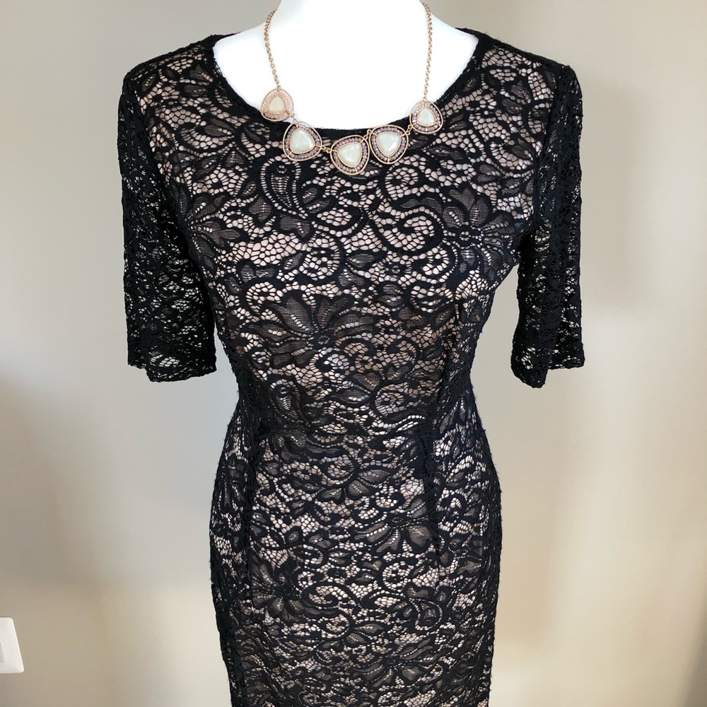 Black lace dress